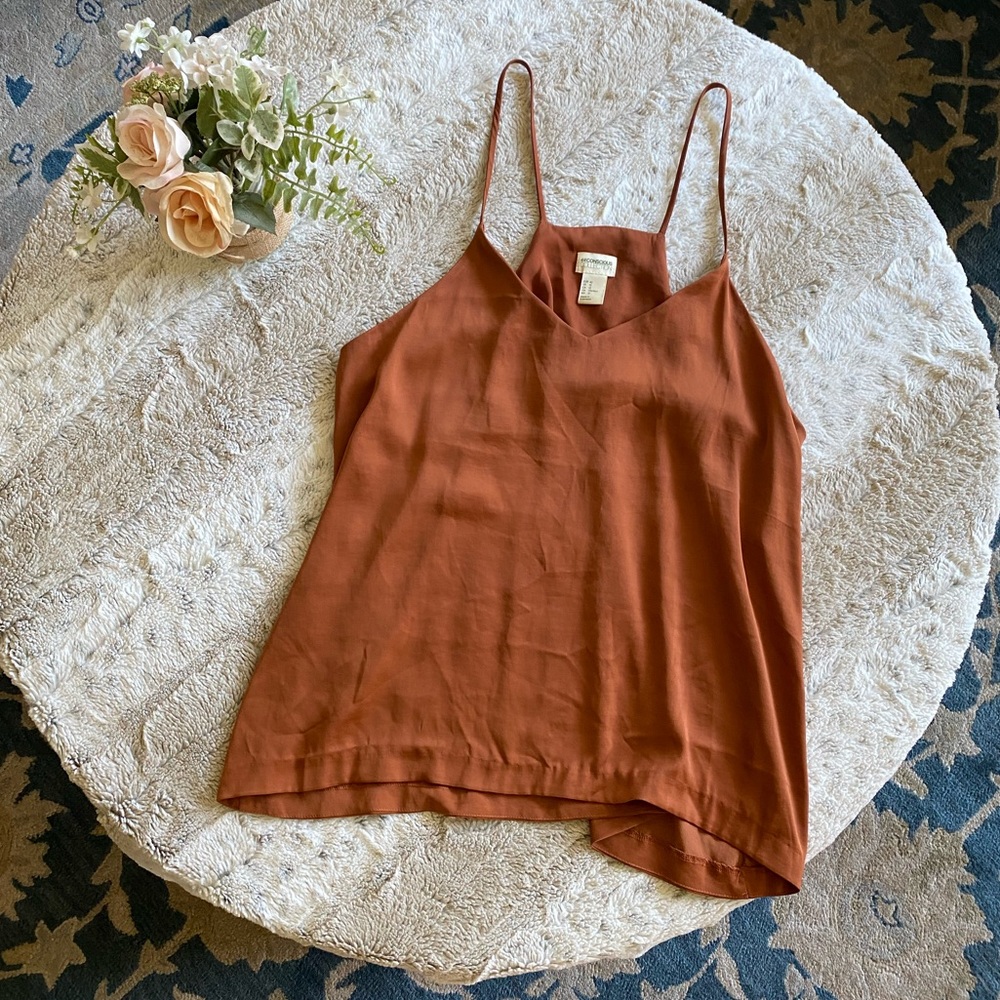H&M conscious collection burnt orange silky tank12